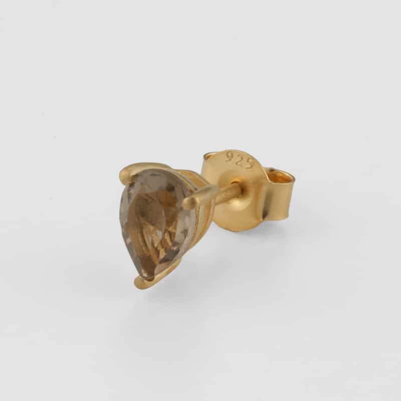 LA SOEUR LA SOEUR ＜ラ スール＞ アシンメトリーピアス（スモーキークォーツ） GOLD