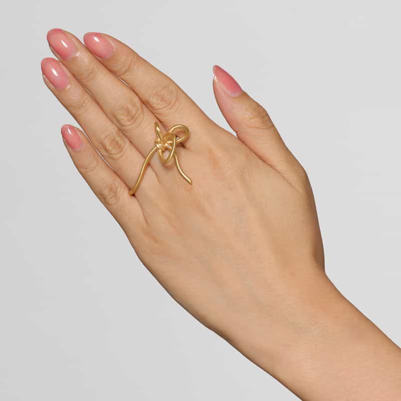 LA SOEUR LA SOEUR ＜ラ スール＞ ダブルフィンガーリング GOLD