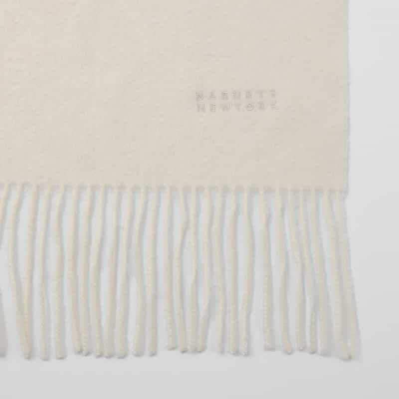 BARNEYS NEW YORK カシミヤウール素材ストール WHITE
