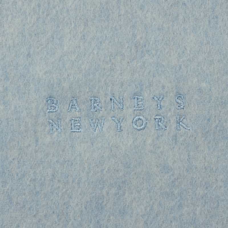 BARNEYS NEW YORK カシミヤウール素材ストール LIGHT BLUE