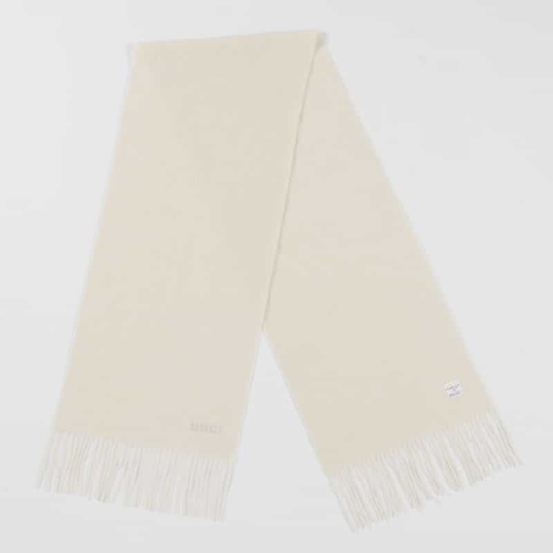 BARNEYS NEW YORK カシミヤウール素材マフラー WHITE