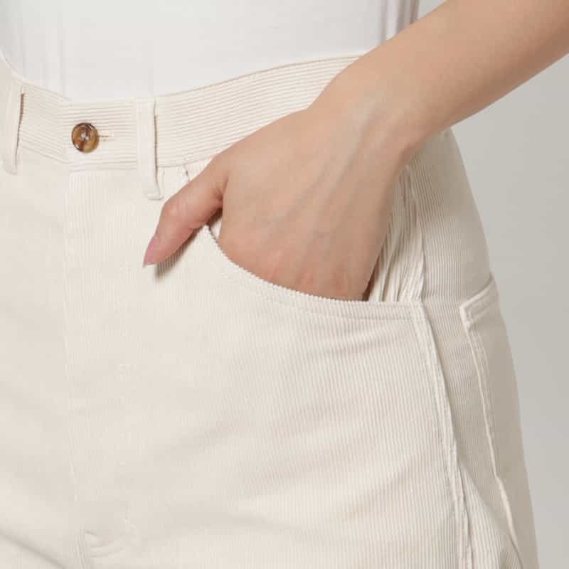 NEW NOW NEW NOW ＜ニューナウ＞ バーニーズ　ニューヨーク限定コーデュロイペインターパンツ IVORY
