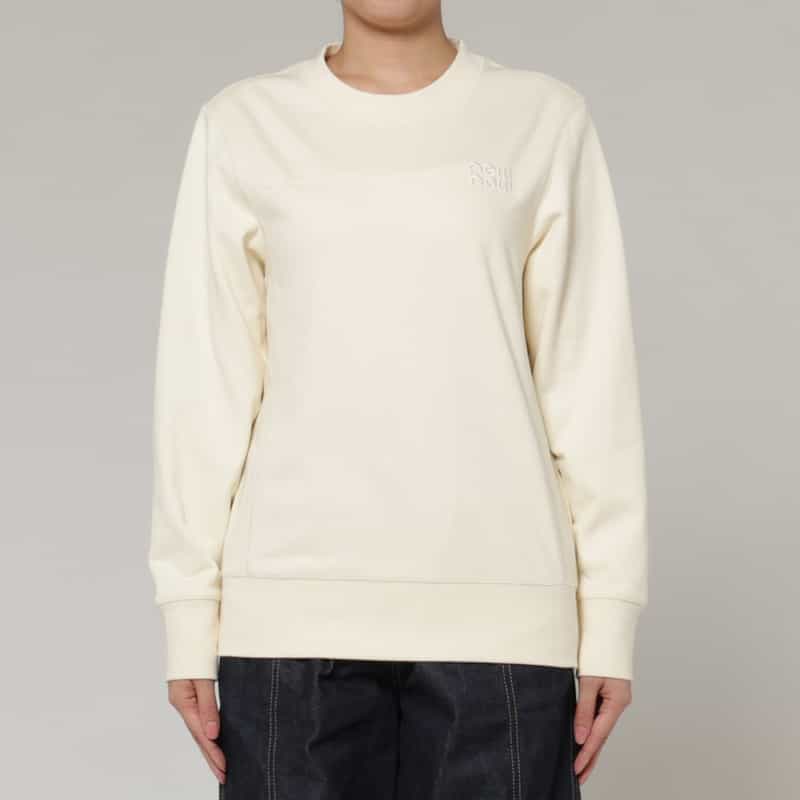 NEW NOW NEW NOW ＜ニューナウ＞ バーニーズ　ニューヨーク限定ロゴ刺繍スウェットプルオーバー IVORY