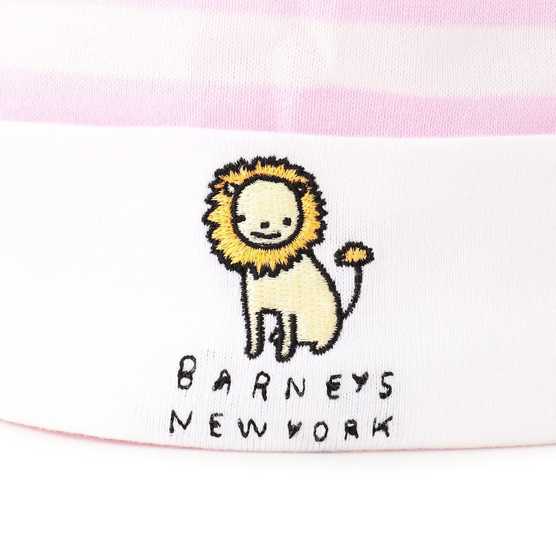 バーニーズ ニューヨーク ライオン刺繍ボーダー柄キャップ(2183201 